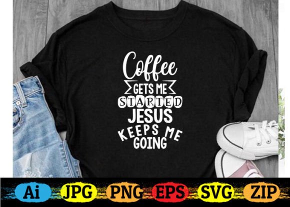 Coffee Jesus T-Shirt Design for T-Shirt Graphics