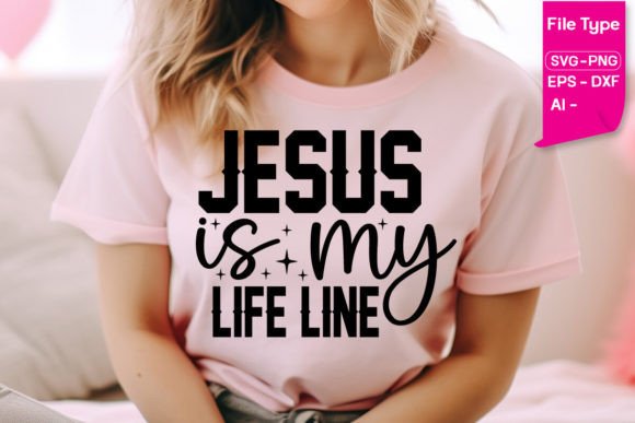 Jesus is My Life Line: A T-Shirt Design with Visual Depth and Branding Potential