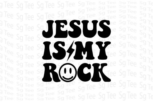 Jesus is My Rock: A Faith-Fueled Graphic for T-Shirt Designs & Blog Visuals