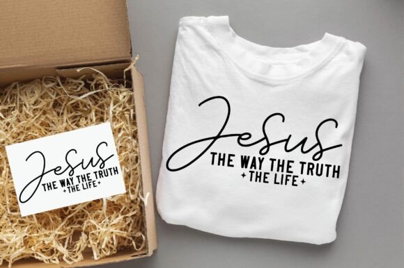 Jesus the Way the True the Life SVG: A Thoughtful Graphic for Faith-Centered Branding and T-Shirt Designs