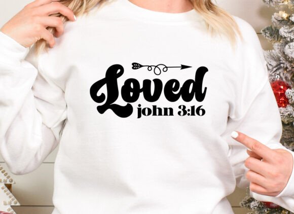 Loved, Christian T-Shirt Design Graphics for Faith-Centered Content Publishing