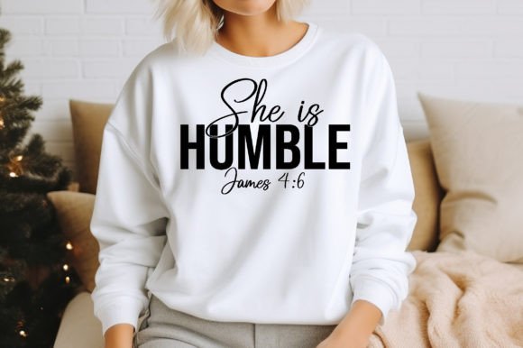 She is Humble James 4 6 Christian Svg: A Thoughtful Graphic for Faith-Based T-Shirt Designs